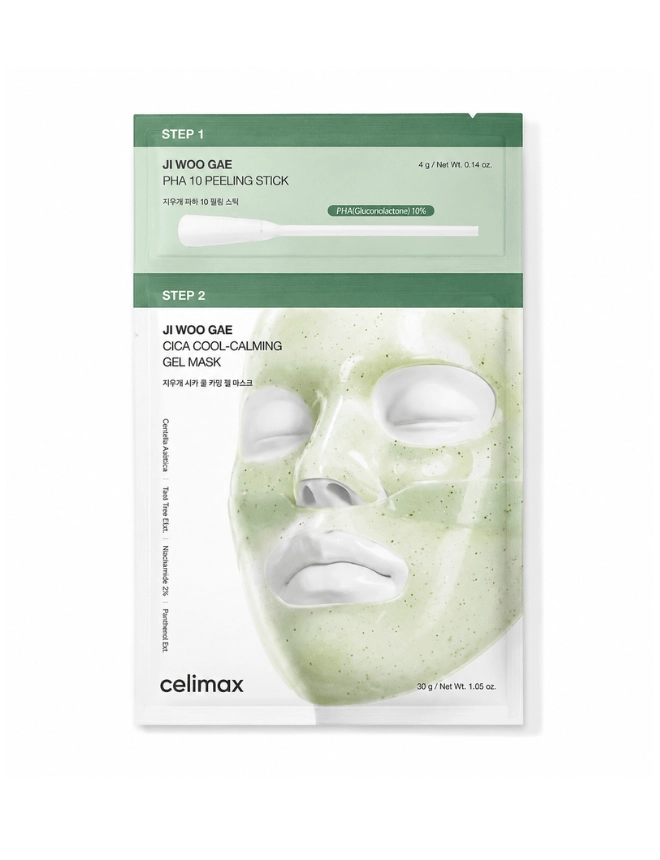Celimax [1 Unidad] Ji Woo Gae CICA PHA Peel 2-STEP Gel Mask_4 G+30 G