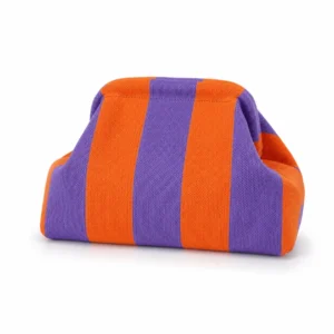 Cosmetiquera naranja y morado