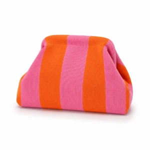 Cosmetiquera naranja y rosa claro